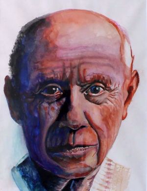 Retrato de Picasso del retratista y paisajista Joan Serra Ansón.